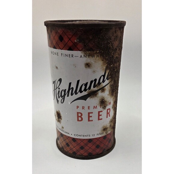 Other - VTG 50s Highlander Premium Beer Can 12 Oz Missoula Montana Brewing Company Flat